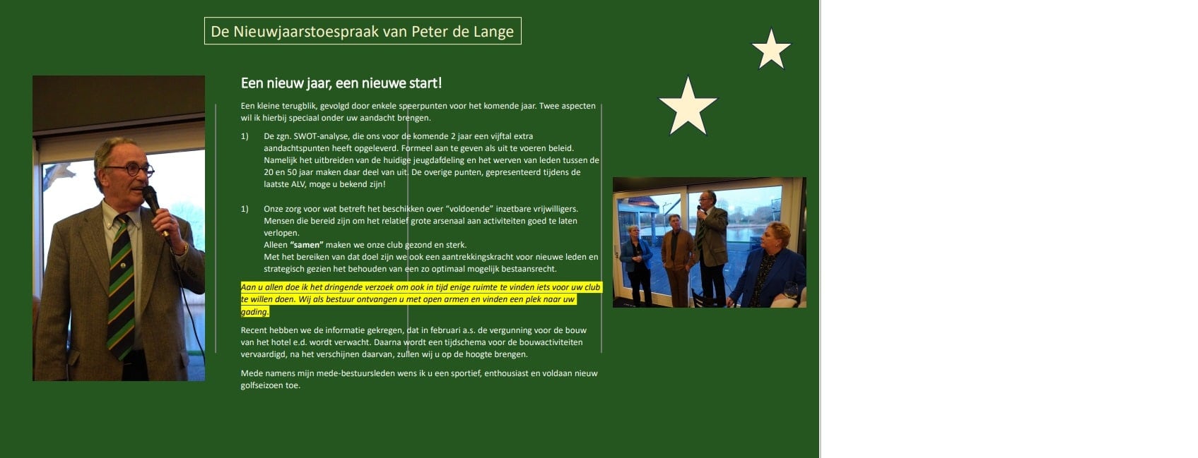 Woord en beeld van de Nieuwjaarsreceptie januari 2024